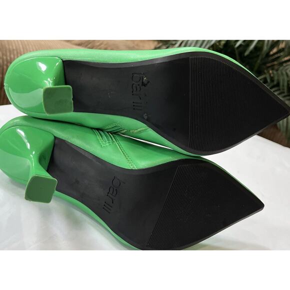 BAR III Womens Green Stretch Comfort Olevia Pointed Toe Flare Zip-Up Booties 8.5 - Picture 5 of 6